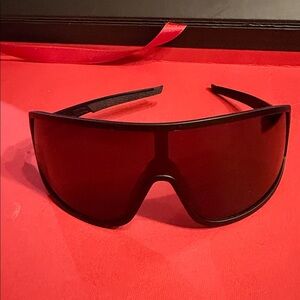 Sports Polarized Black Sunglasses with Orange Case